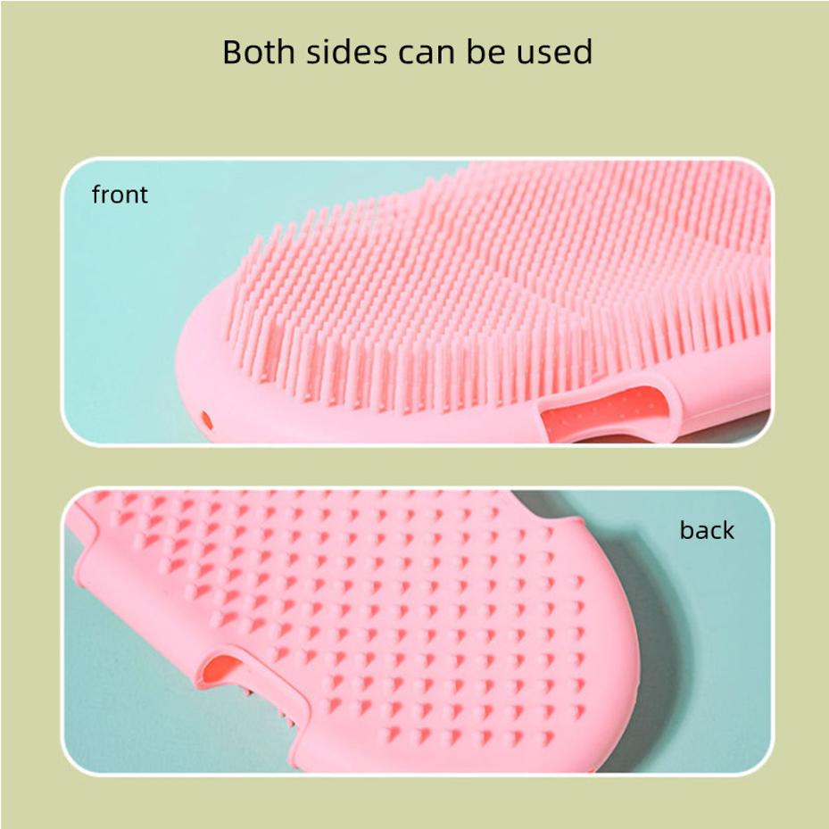 1 Pcs Japanese Lovely Wind Bathing Brush With Silicone Massage And Cutin Removing Gloves Pet Bath Brush And Body Scrubber