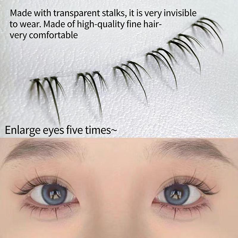 Natural Looking Ultra Soft Split Segments Glue Free Small 240 Clusters Lower Eyelash False Eyelashes Transparent For Be