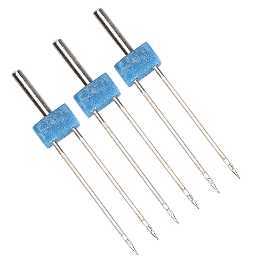 3pcs Steel Double Needle Pins 2mm 3mm Twin Needle Universal 4mm Double Twin Stretch Needle Household Sewing Machine