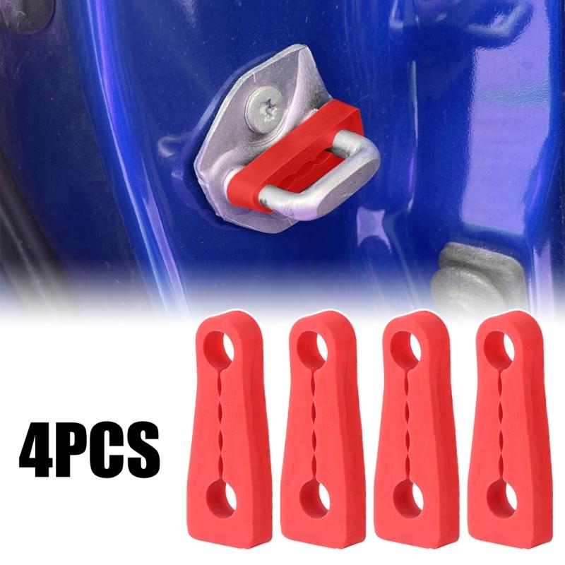 4Pcs Door Lock Sound Deadener Damper Soundproofing Quiet Buffer Car Part Damping Protector Cushion