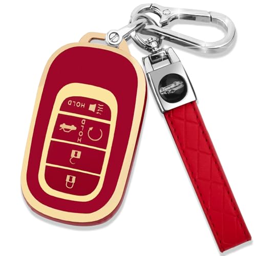 

Брелок Honda, мягкий защитный чехол из ТПУ с дистанционным управлением для автомобилей Honda Accord, Civic, Pilot. красный