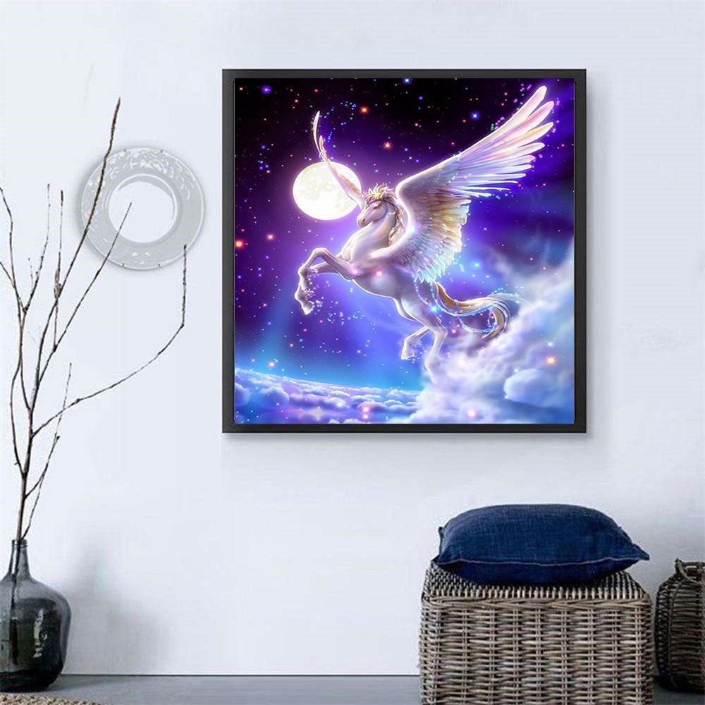 DIY Diamond Painting Full Round Animal Horse Diamond Embroidery Sale Rhinestones Picture