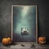 Vintage Wall Art Music Sports Spooky Aesthetics Bicycle Halloween HD Canvas Print Poster Home Living Room Bedroom Decoration