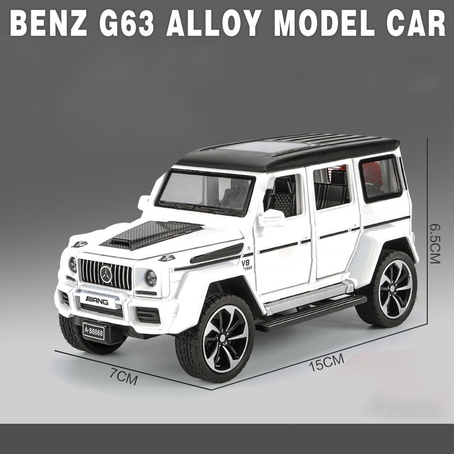 

1:32 Mercedes Benz G63 AMG Off Road SUV Alloy Metal Diecast Model Car Home Trendy & Desktop Display Ornament Birthday Gift Toys белый