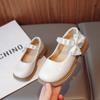 2024 New Simple Children Fashion Casual Shoes Versatile Soft Princess Shoes for Party Wedding Shows PU Pearls Cute Kids Shoes