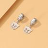 Cute Alloy Creative Earrings With Butterfly Mushroom Smiley Face Shapes Geometric