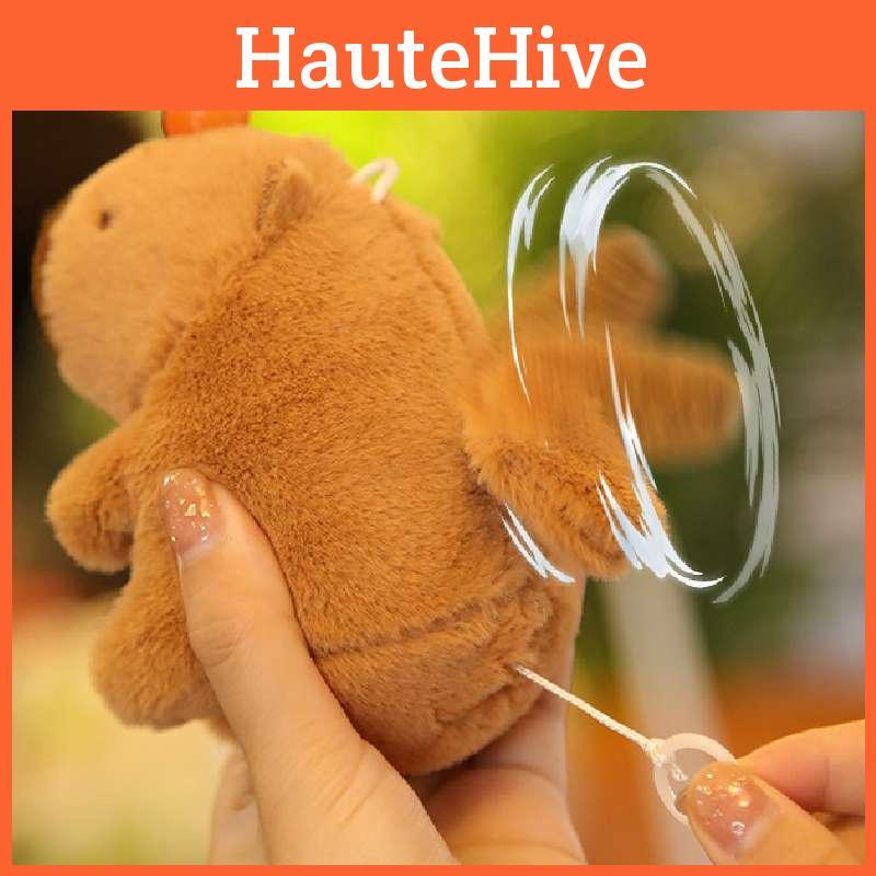 Bunter Capybara Plüschtier Schlüsselanhänger Taschenanhänger Schwanzwedelndes Nagetier