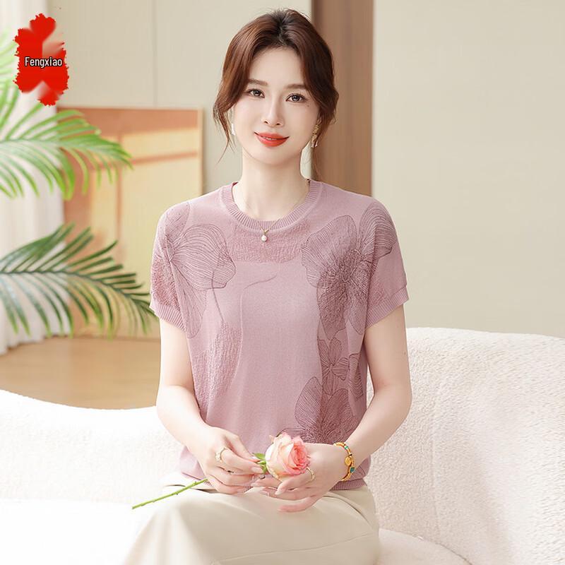 

Fengxiao 2026 Women s Summer Short-Sleeve Knit Top 120