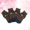 4pcs Anti-Slip Doggie Pets Cartoon Pet Cotton Socks Dog Cat Socks Warm Winter Snow Ice Protection Pet Footwear S