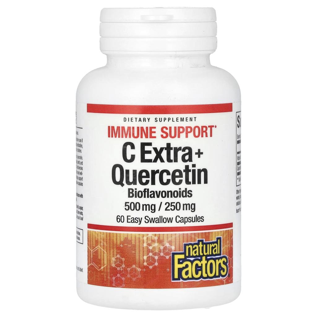 C Extra + Quercetin, 500Mg/250Mg, 60 Easy-to-Swallow Capsules