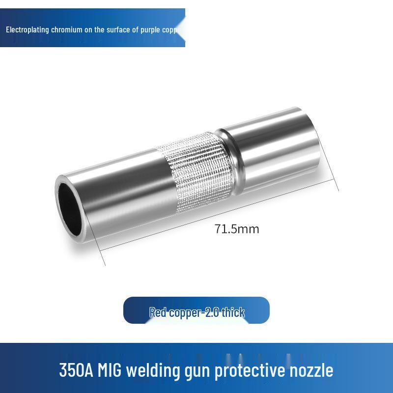 MIG Welding Protective Nozzle & Sleeve Set: 200A-500A Thickened Purple Copper for Gas Shielded Welding