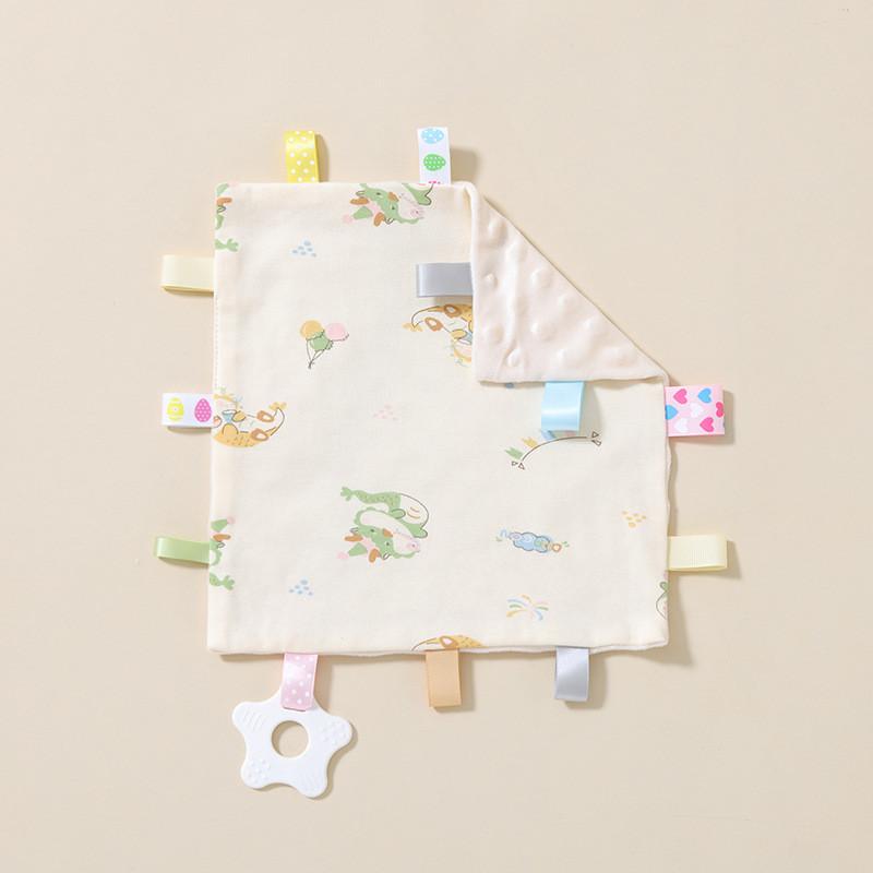 Soft Baby Toy And Fabric Comforter With Teether For Newborn Soothing