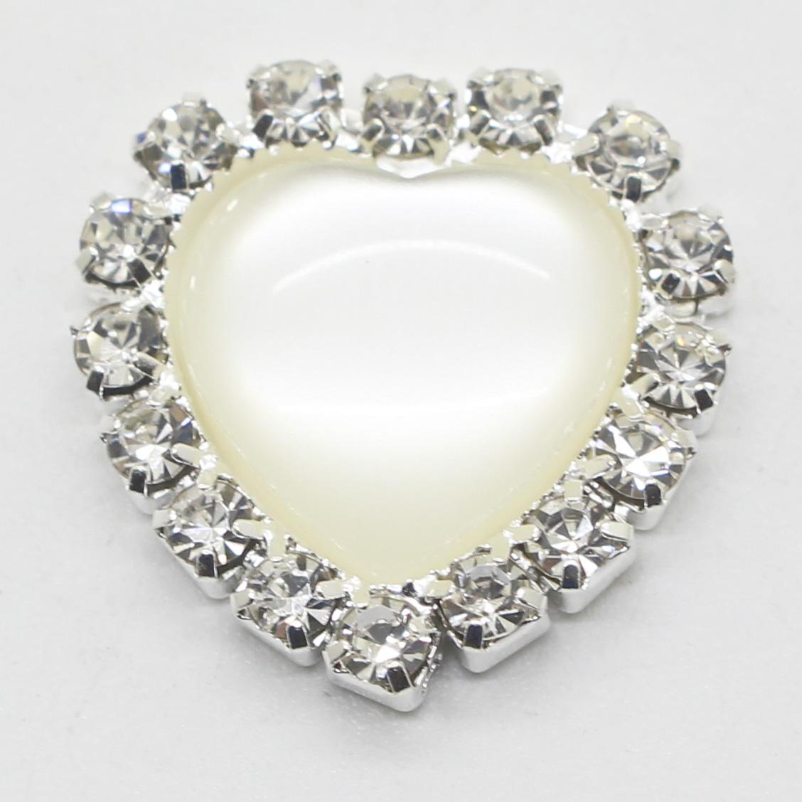 10Pcs 18mm Heart Resin Pebbles Rhinestone Buttons Flat Back Embellishments For Craft DIY Making Jewelry Decoration Accessories