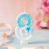 Creative Numbers Birthday Party Day Candles First Year Blue Cute Flowers Cake Decorations