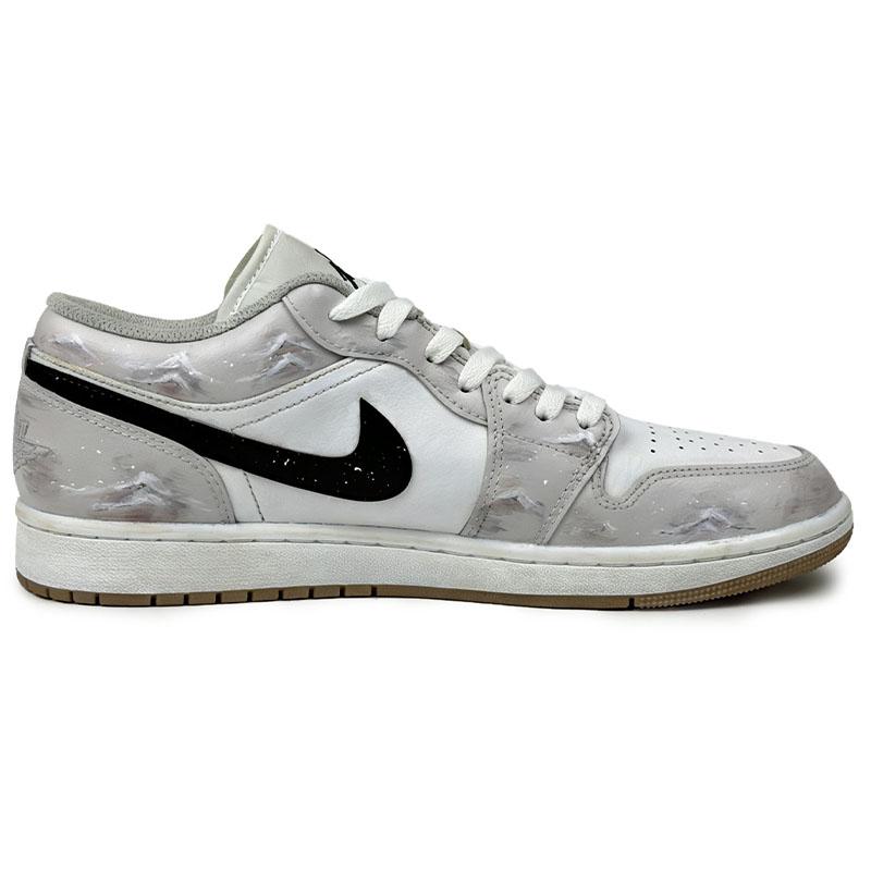 Jordan Air Jordan 1 Slipbestendig Slijtvast Lage top Vintage Basketbalschoenen Heren 553558-146(Team1676-)