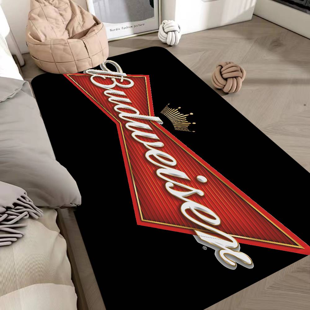 HEISS B-Budweiser Flurteppich Waschbar Rutschfest Wohnzimmer Sofa Stühle Bereichsmatte Küche Fußmatte Teppich