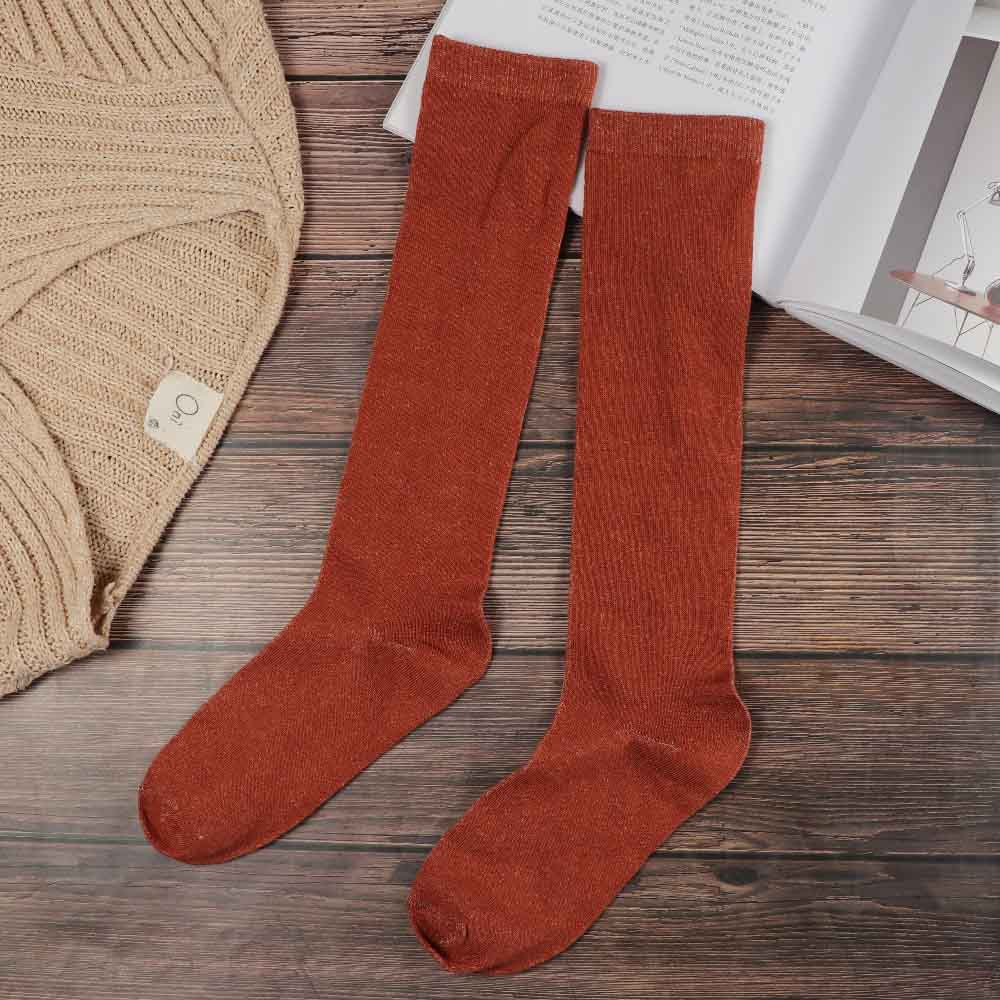 Casual Sport Cotton Ladies Student For Girl Women Stockings Knee High Socks Calf Sock Hosiery