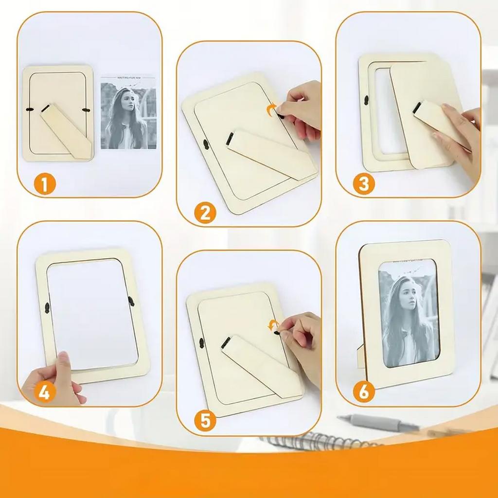 Handmade Wooden Photo Frames, DIY Photo Frame Embryos, Can Be Painted Three-dimensional Photo Album Frames