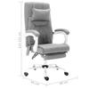 Massage Office Chair Grey Fabric