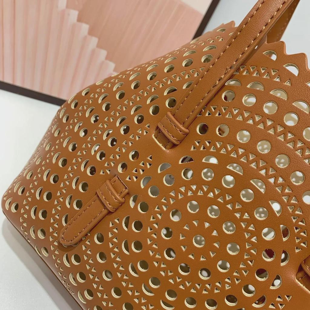 Cross-Border Carved Leather Handbag Set: Tote, Cosmetic Bag & Coin Purse