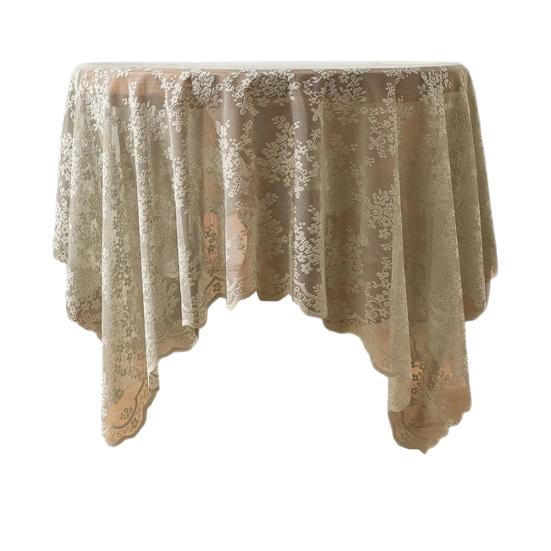 Lace Tablecloth Floral Lace Retro Scalloped Table Cover Tablecloth Small