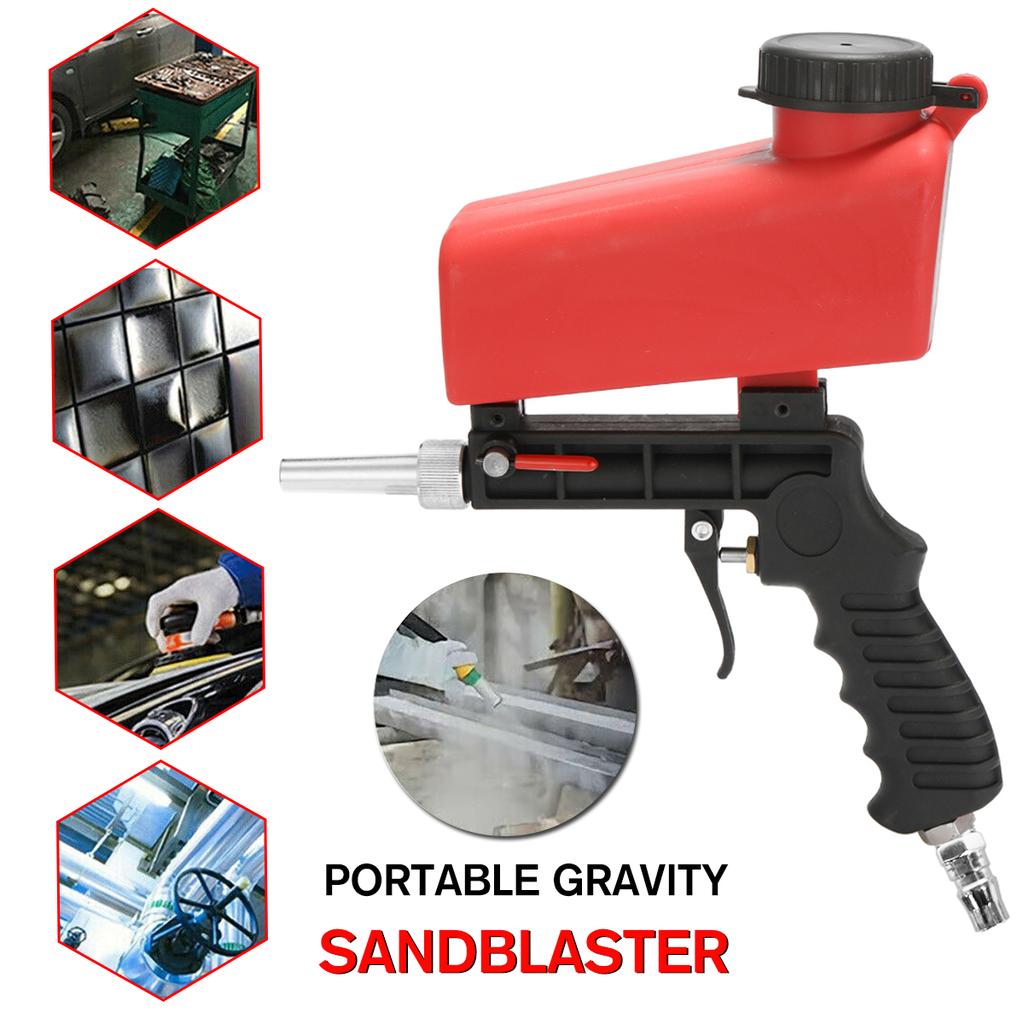 90 PSI Ergonomic Portable Gravity Sandblasting Gun Small Sand Blasting
