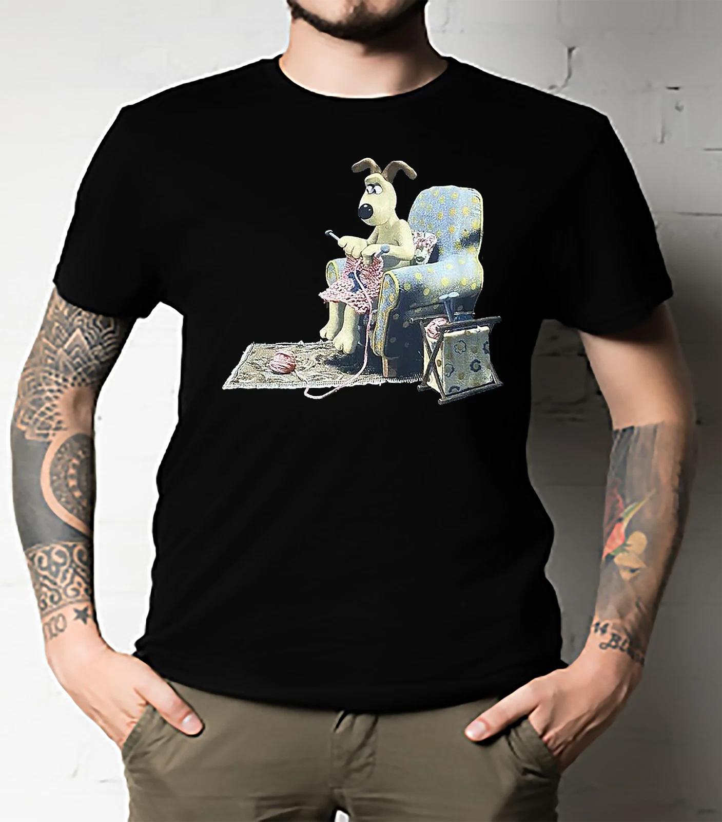 Men s and Women s T-shirts Vintage Wallace & Gromit Cartoon Cotton S