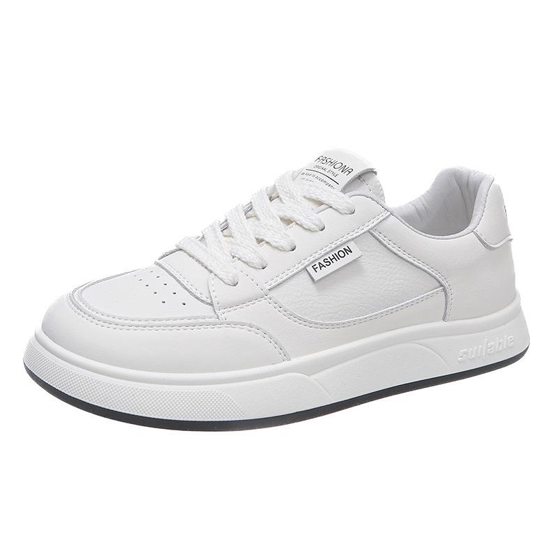 Soft leather little white shoes women's spring and autumn new versatile thin sports leisure breathable soft bottom student flat baseplate shoes