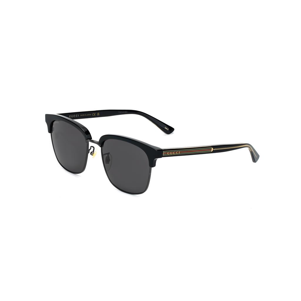 Gucci Monogram Temples Plate Frames Irregular Sunglasses Men's