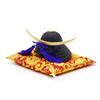Miniature Helmet Ornament of Date Made of Includes Cushion Gold Masamune, Iron, (Black & Brocade)