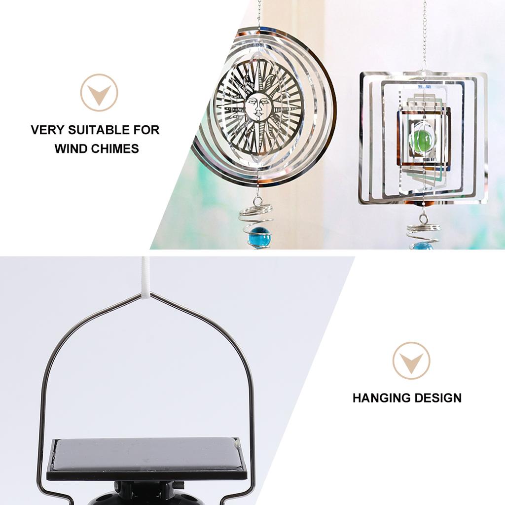 Motor Wind Spinner Rotating Bell Hanging Durable Material Windchime Solar Powered Functional Design