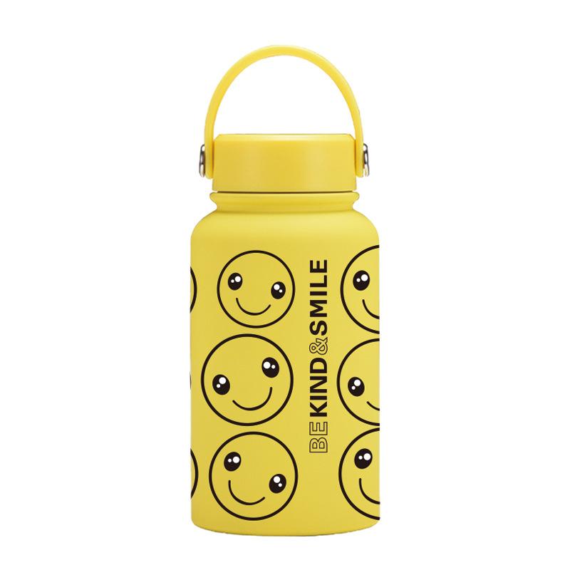 650Ml Thermos Cup Wide Mouth Portable Vacuum Children'S Student Sports Kettle Outdoor Printing Water Cup
