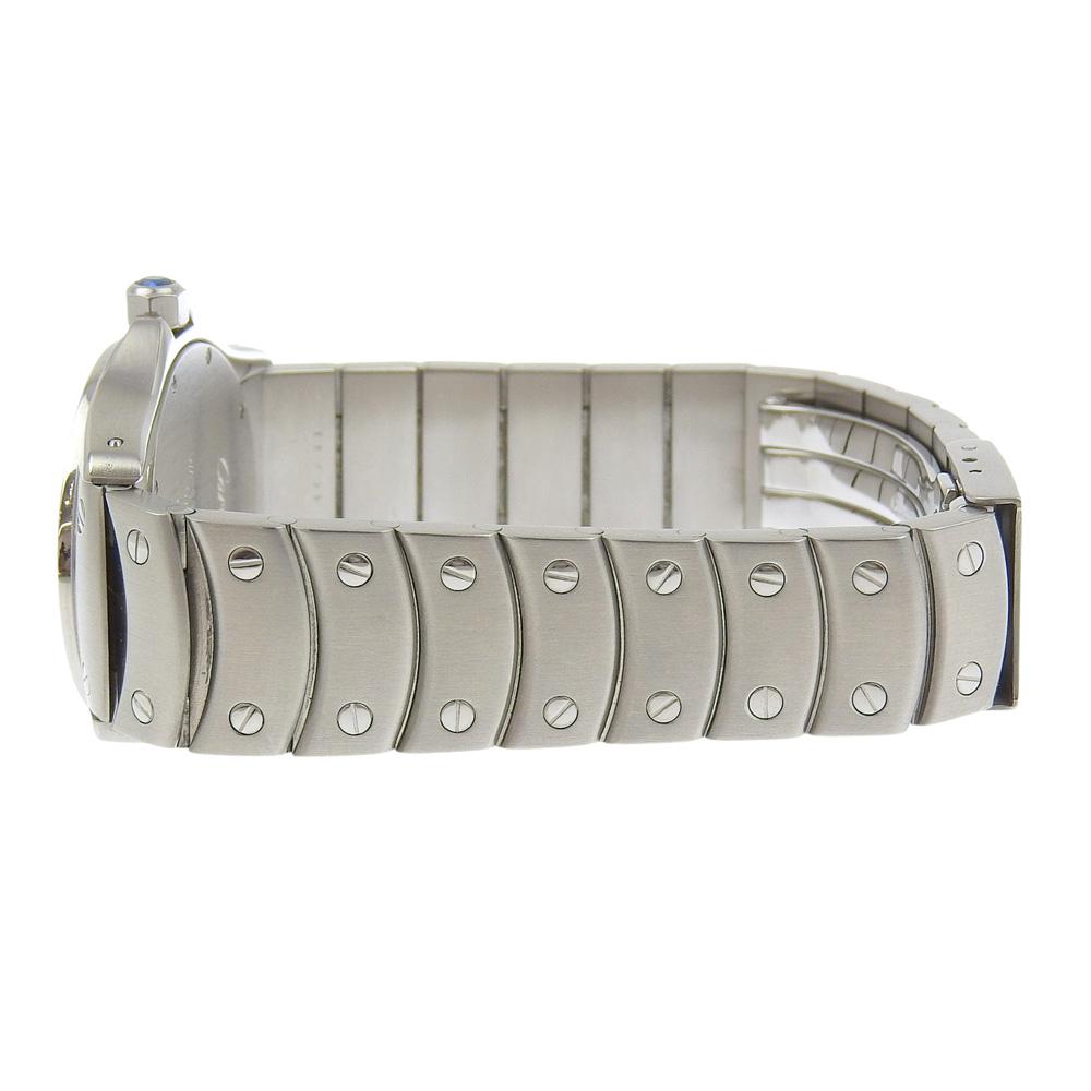 CARTIER Santo Cougar MM Watches W20027K1 whiteDial Stainless Steel Quartz Analog display unisex Used