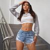 High Waist Plus Size Vintage Ripped Casual Summer Denim Shorts for Women Short Jeans
