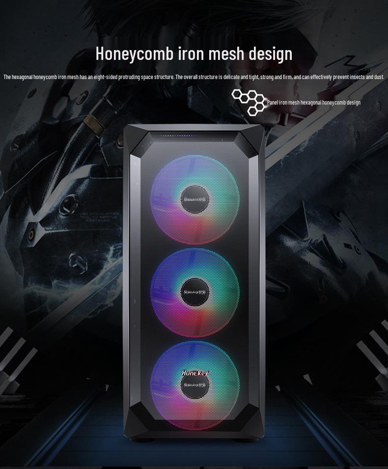 Caixa Gamer ATX Night Hunter 5 Refrigerada a Água com Painel Lateral Transparente