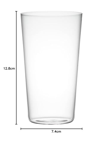 Kimura Glass Compact 12oz Becher, 400ml, ca. 128mm hoch x 74mm Durchmesser, Artikelnummer 255084, Klar
