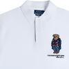 Polo Ralph Lauren SS25 Bear Pattern Straight Cut Short Sleeve Polo Shirt Men Tops White 710766441-002