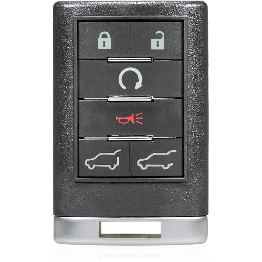 Replacement Keyless Entry Remote Car Key Fob for 2007 2008 2009 2010 2011 2012 2013 2014 Cadillac Escalade ESV, FCCID-OUC6000066, 315MHz 6 Buttons