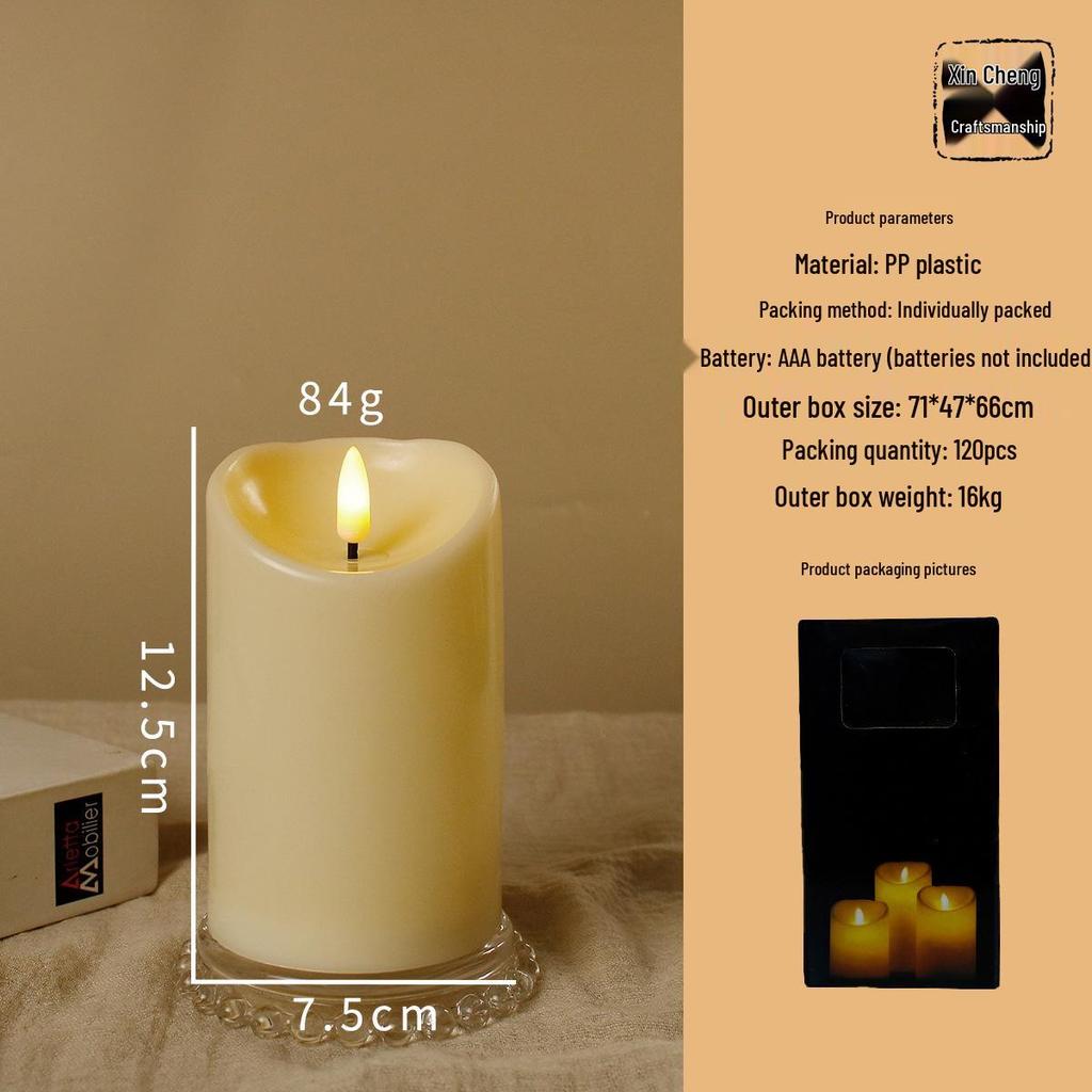 LED Simulated Candle: Perfect for Birthdays, Romantic Occasions, Weddings, and Theatrical Decorations.