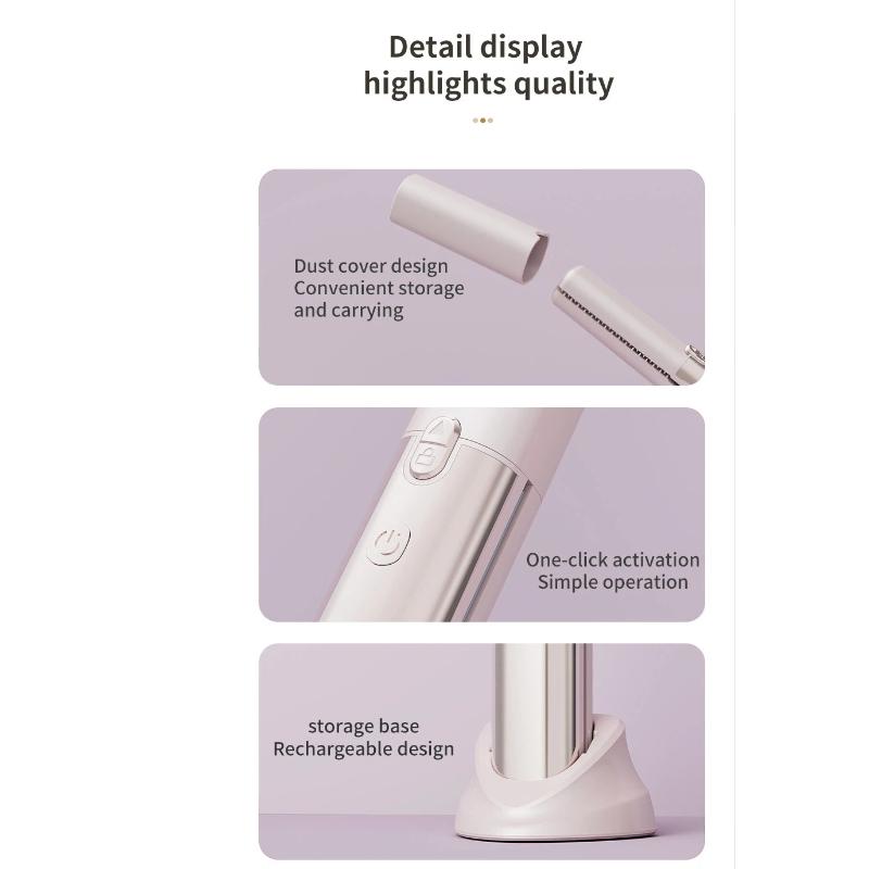 New Wireless Rechargeable Hair Straightener Comb, Portable Anti-Damage Hair Care Styling Brush for Home Travel Use