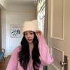 Large Head Pointed Top Hat Polyester Warm Winter Beanie Cute Fuzzy Knitted Beanie  Outdoor Use