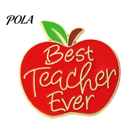 Brooch Pin, Enamel Teacher-Themed Fruit Shape Lapel Pin, Lightweight Outfit Badge for Teachers Day Graduation