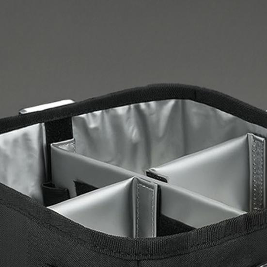 Drink Bag 4-Compartment Insulated Beverage Carrier Foldable with Adjustable Comfortable Shoulder Strap for Travel Hiking Sports