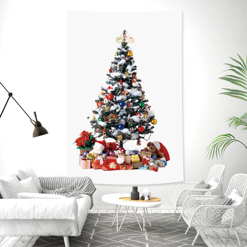 Christmas tree tapestry holiday party decoration  background cloth living room bed dormitory  home