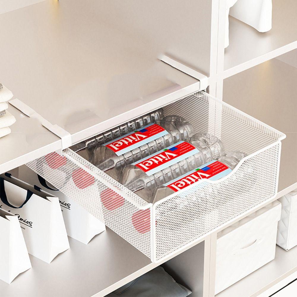 Breathable Closet Hanging Basket Divided Underwear Storage Rack Wardrobe Clothes Organizer  Pantry