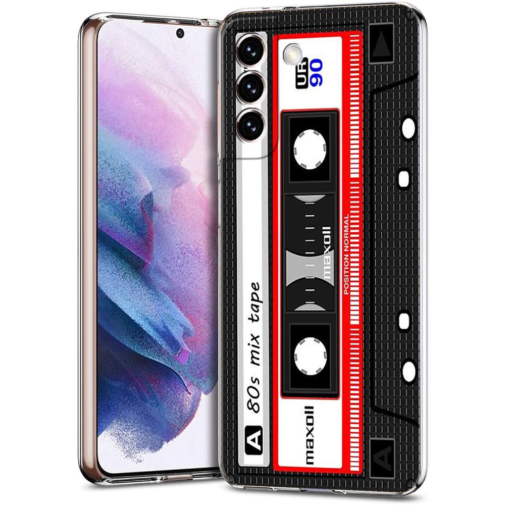 

Чехол для телефона Audio с винтажной магнитофонной кассетой Mixtape для Samsung Galaxy S23 S20 FE S22 S21 Ultra S10 S10E Прозрачный корпус s23 Ultra