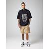 Oversized T Shirt White Abstract Skull Graphic Print Casual Streetwear Fashion Unisex Top