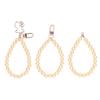 3Pcs Pearl Phone Chain Various Styles High Gloss Fine Polishing 10mm Pearl Hand Wrist Lanyard with Metal Buckle for