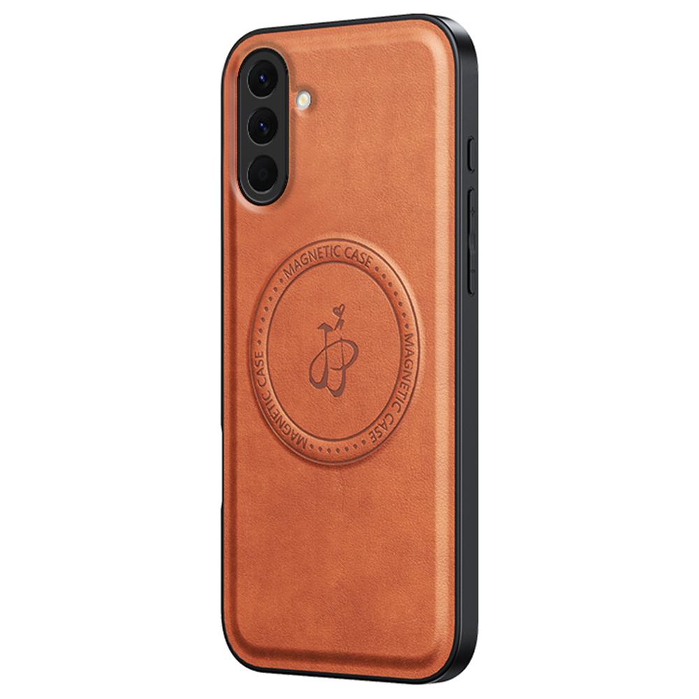 

Для Samsung Galaxy A26 5G Магнітний чохол PU+TPU+PC Задня кришка телефону Ударостійкий Brown