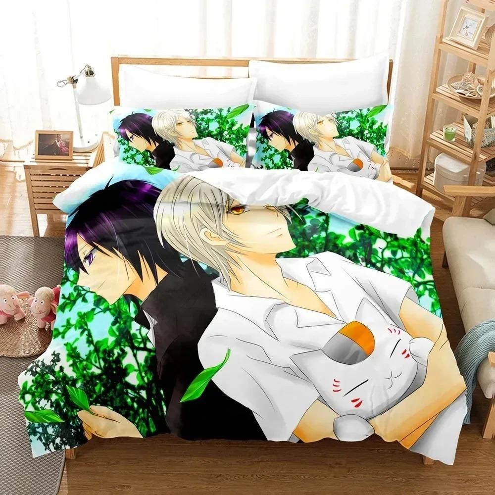 Natsume's Bok of Friends Anime Beding Set Bedrom Soft Modern Bedspreads Comefortable Soft Duvet Cover Comfortable Quilt Cover And Pilowcase